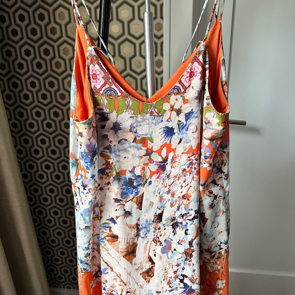 Long boho orange dress